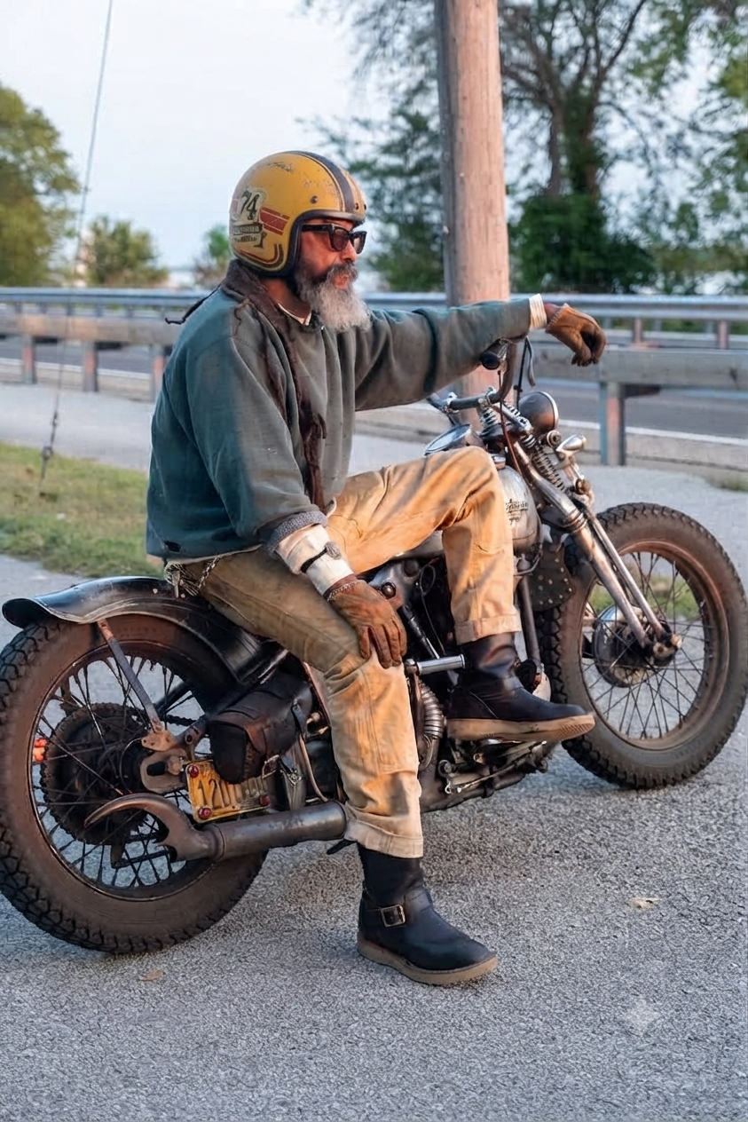 Vellox rider on motorcycle